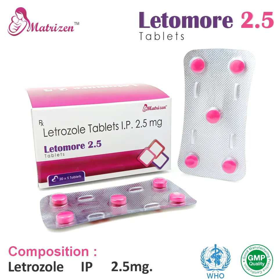 Letrozole (2.5mg) Tablet at Best Price in PCD Pharma Franchise for Aromatase Inhibitor and Breast Cancer Treatment.